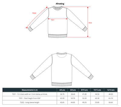 Kindersweater eigen ontwerp ▪ 4J tot 14J