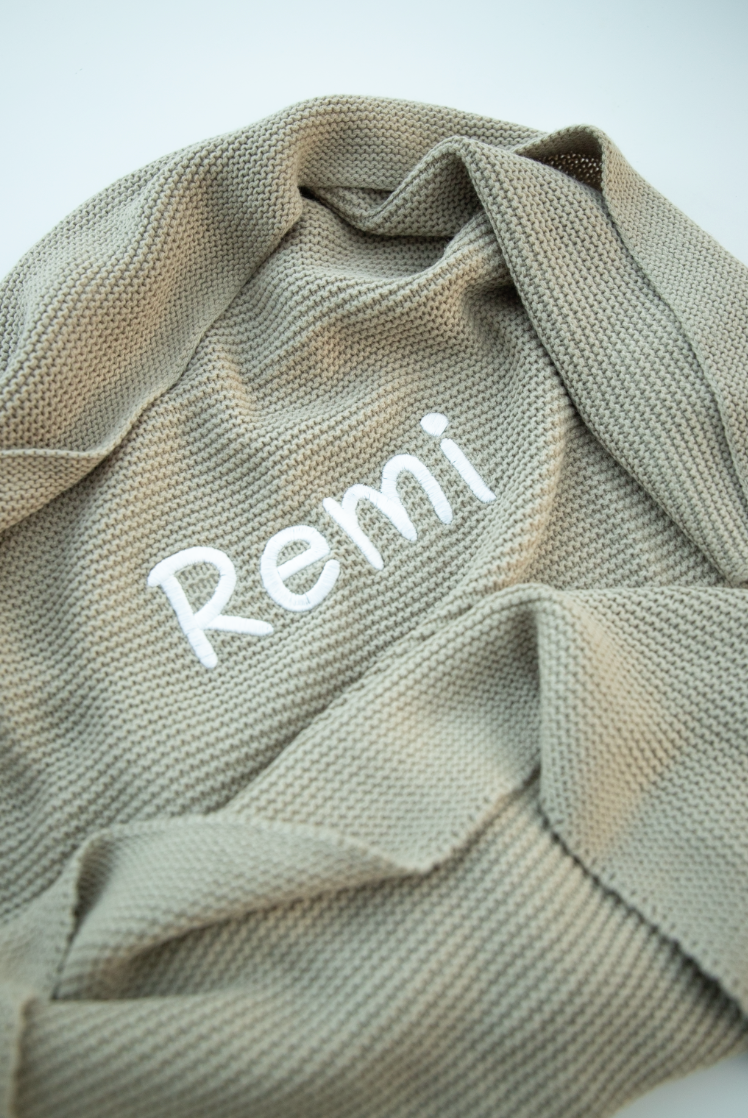Dekentje 75x100 cm ▪ Basic Knit ▪ Olive Green
