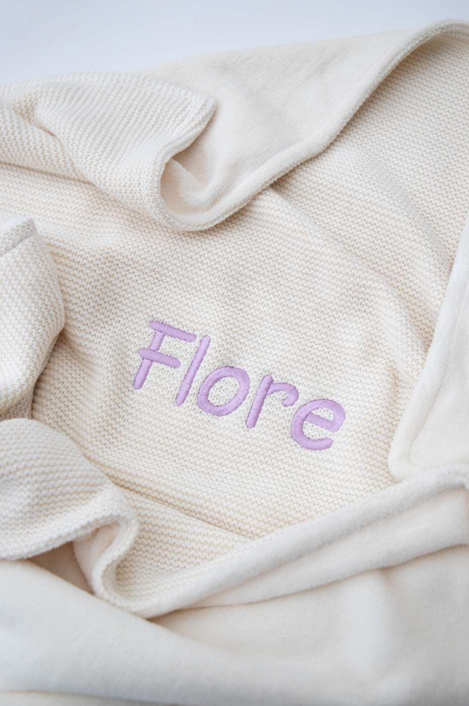 Dekentje 75x100 cm ▪ Basic Knit / Fleece ▪ Ivory