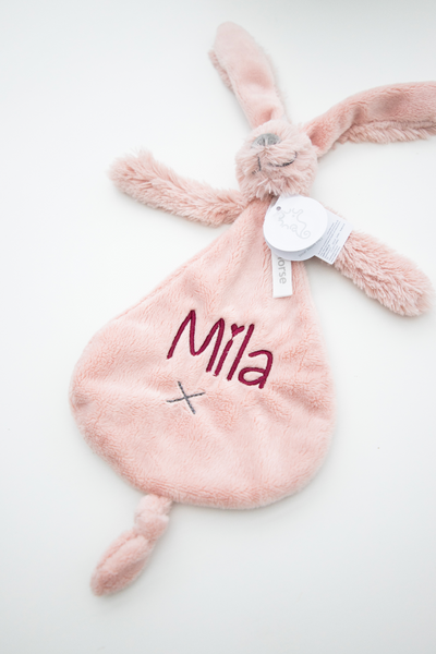 Konijn Richie Knuffeldoekje ▪ Old Pink