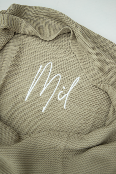 Dekentje 75x100 cm ▪ Basic Knit ▪ Olive Green