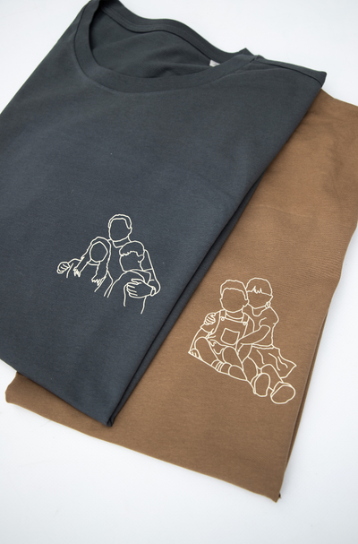 T-shirt met lijntekening ▪ bedrukt