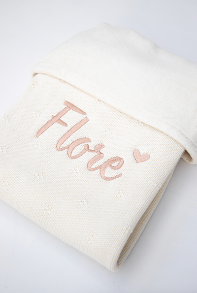 Dekentje 75x100 cm ▪ Cosy Knit / Fleece ▪ Ivory