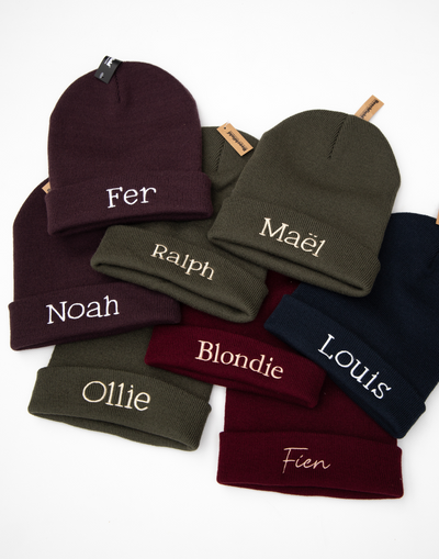 Muts beanie met borduring ▪ vanaf 2 jaar tot volwassene