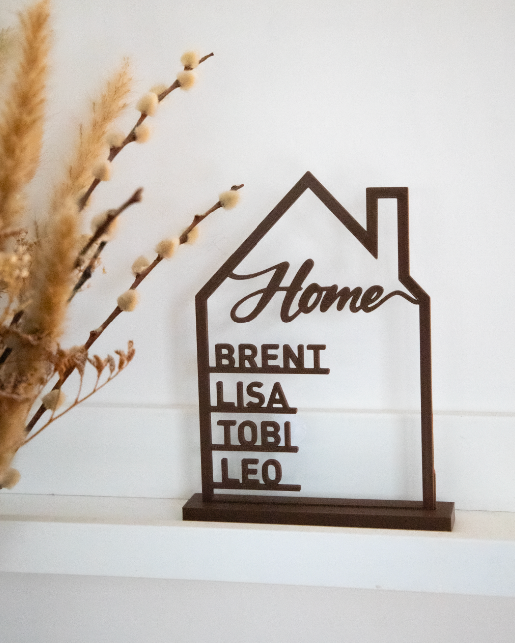 3D print • Huisje met namen