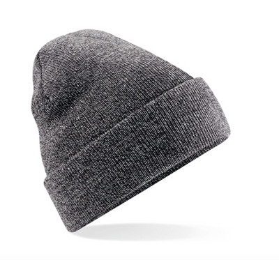 Muts beanie met borduring ▪ Antique Grey