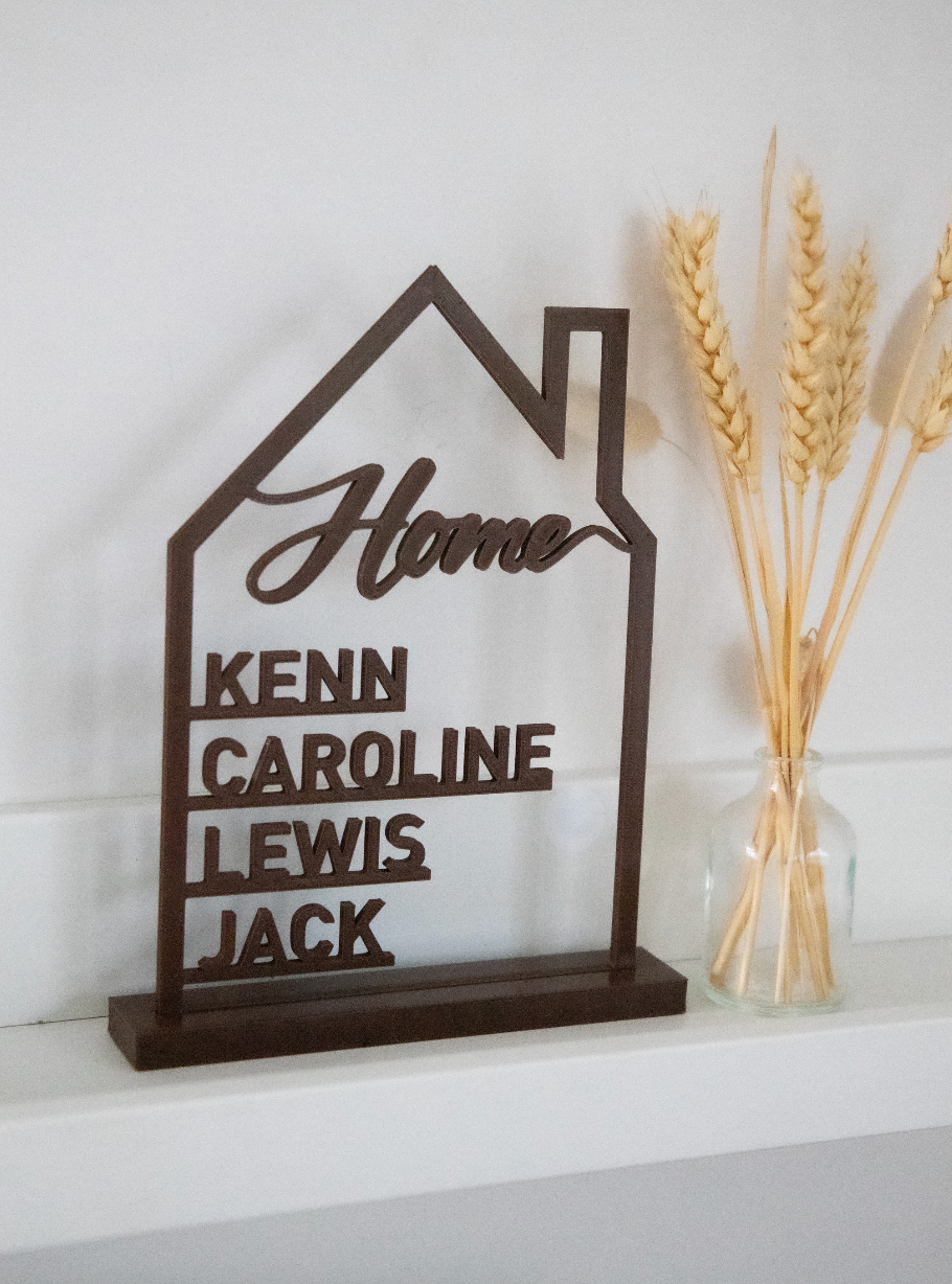 3D print • Huisje met namen