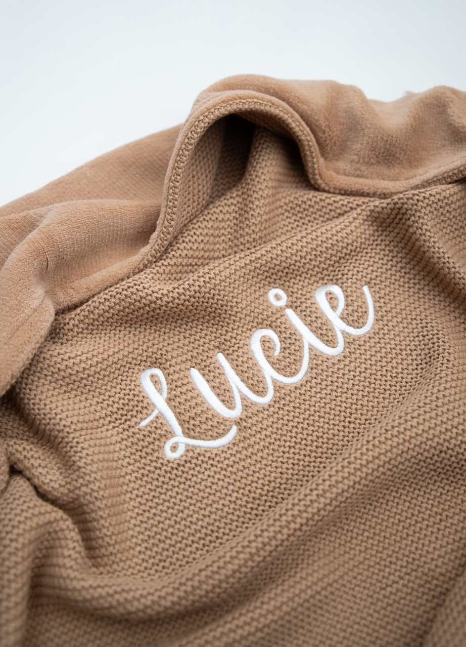 Dekentje 75x100 cm ▪ Basic Knit / Fleece ▪ Biscuit