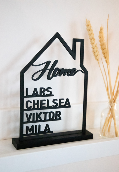 3D print • Huisje met namen