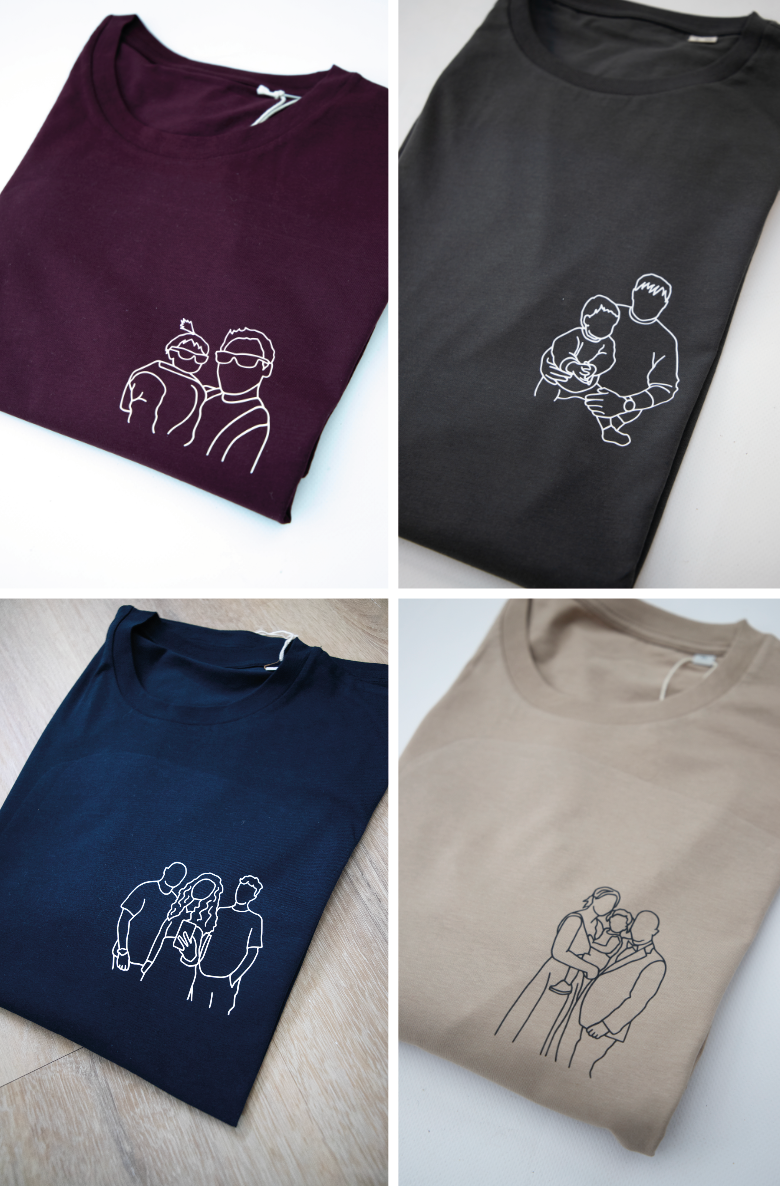 T-shirt met lijntekening ▪ bedrukt