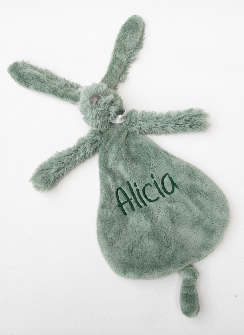 Konijn Richie Knuffeldoekje ▪ Groen