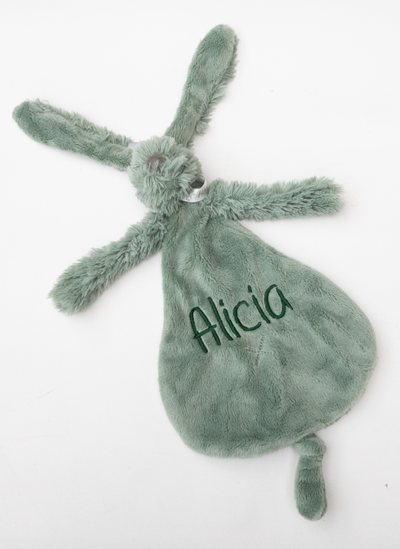 Konijn Richie Knuffeldoekje ▪ Groen