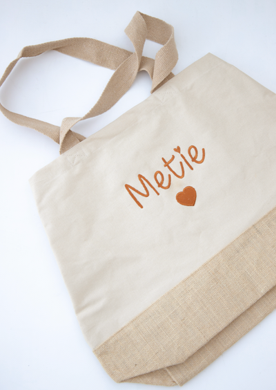 Shopper van jute- & katoencanvas ▪ 5 kleuren