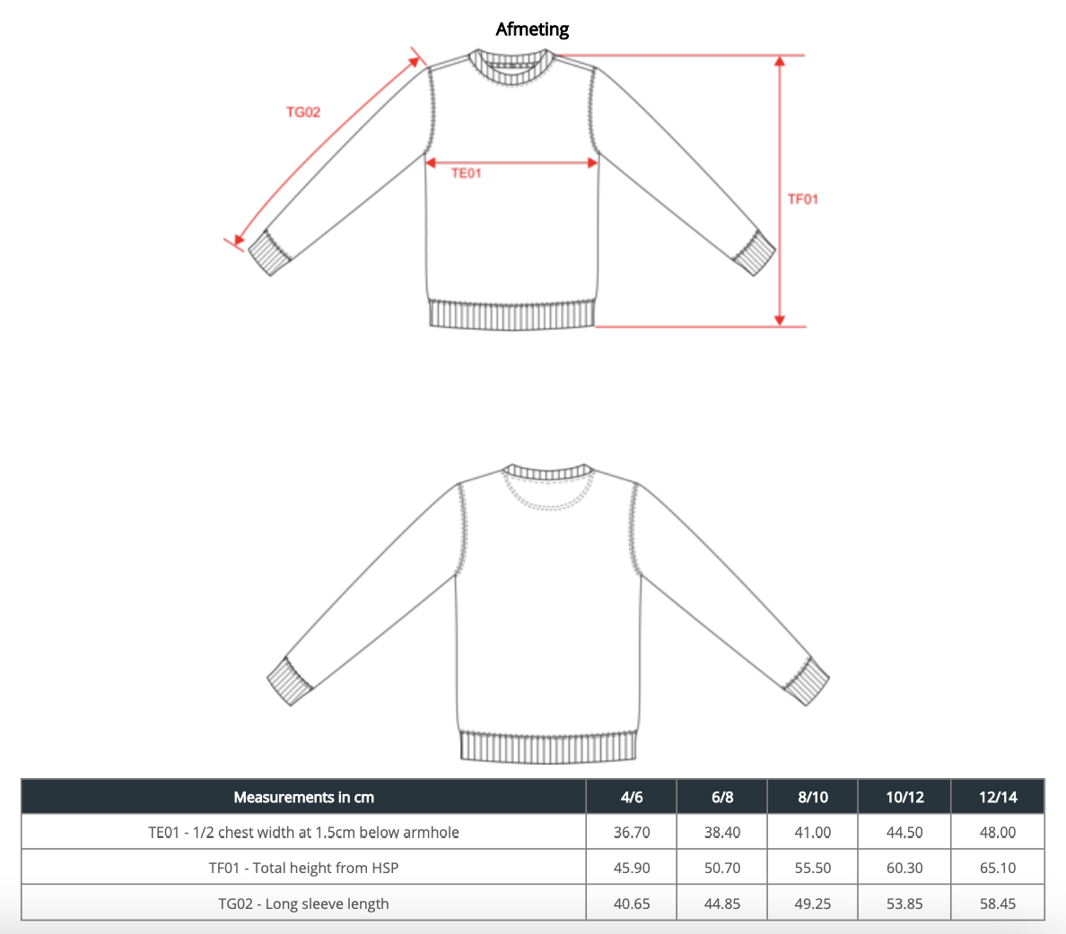Kids sweater 350gr - eigen ontwerp